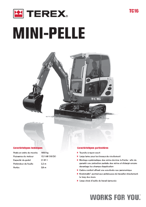 Mini excavatoare Terex TC 16