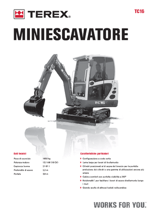 Mini excavatoare Terex TC 16