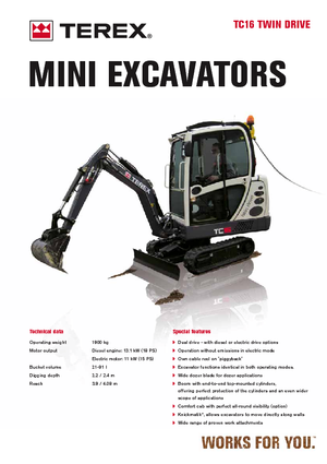 Mini excavatoare Terex TC 16 Twindrive