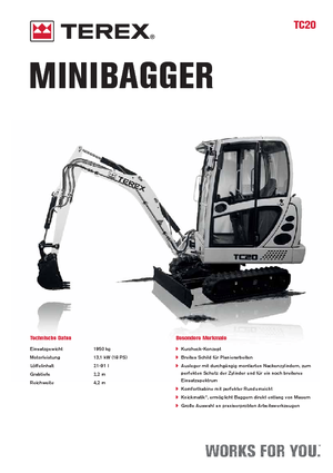 Mini excavatoare Terex TC 20