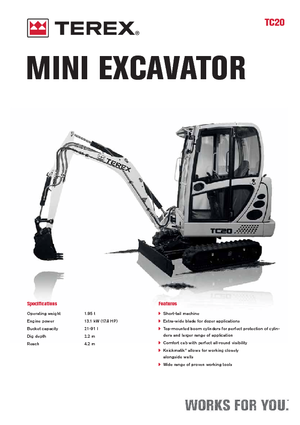 Mini excavatoare Terex TC 20
