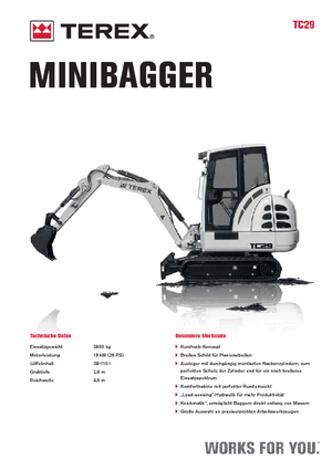 Mini excavatoare Terex TC 29