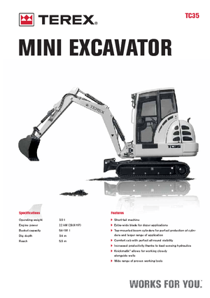Mini excavatoare Terex TC 35