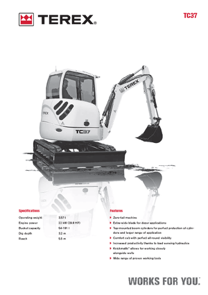 Mini excavatoare Terex TC 37