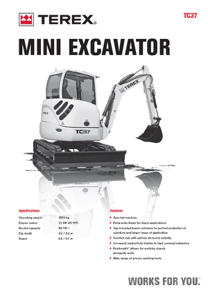 Mini excavatoare Terex TC 37