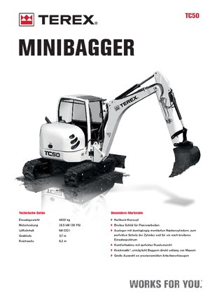 Mini excavatoare Terex TC 50