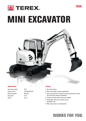 Mini excavatoare Terex TC 50