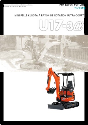 Mini excavatoare Kubota U17-3a