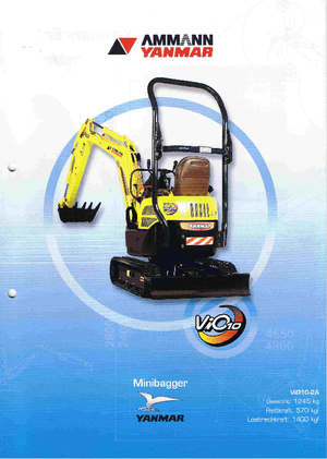 Mini excavatoare Yanmar VIO 10-2 A