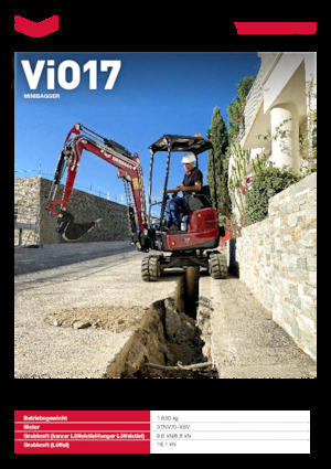 Mini excavatoare Yanmar ViO17 