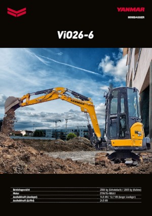 Mini excavatoare Yanmar VIO 26-6 PR