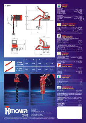 Mini excavatoare Hinowa VT 3000