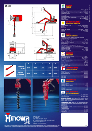 Mini excavatoare Hinowa VT 4000