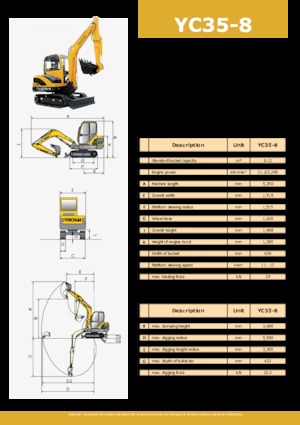 Mini excavatoare Yuchai YC35-8