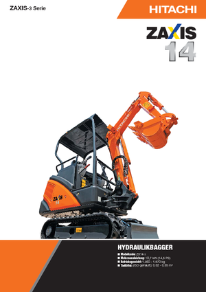 Mini excavatoare Hitachi ZX 14-3
