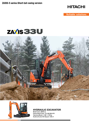 Mini excavatoare Hitachi ZX33U-5A