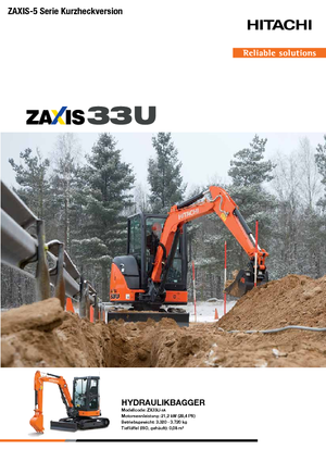 Mini excavatoare Hitachi ZX33U-5A
