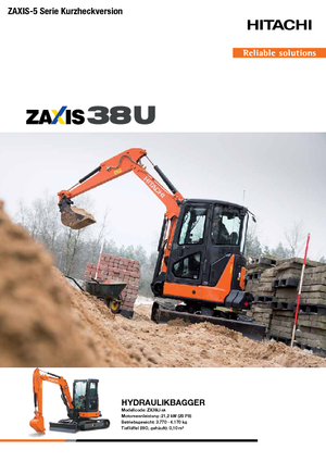 Mini excavatoare Hitachi ZX38U-5A