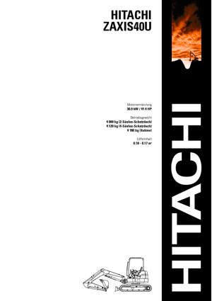 Mini excavatoare Hitachi ZX 40 U
