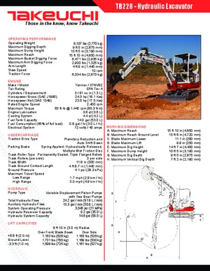 Mini excavatoare Takeuchi TB 228 