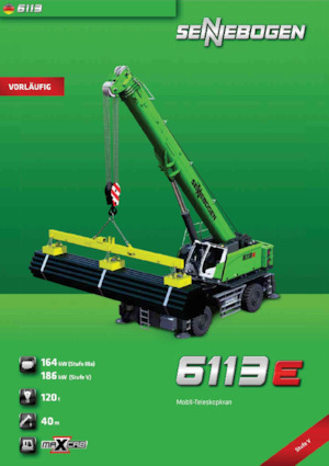 Macarale mobile - braț telescopic Sennebogen 6113E