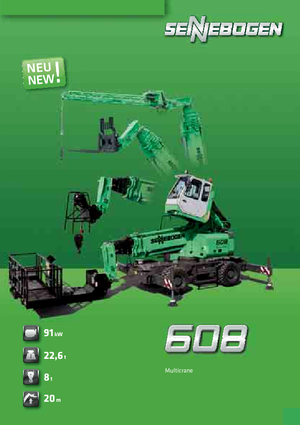 Macarale mobile - braț telescopic Sennebogen 608 Multicrane