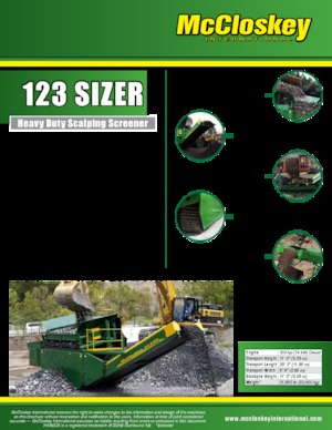 Stații de sortare mobile McCloskey 123 Sizer