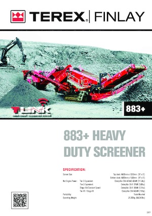 Stații de sortare mobile Terex-Finlay 883+