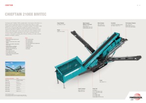Stații de sortare mobile Powerscreen Chieftain 2100X Bivitec