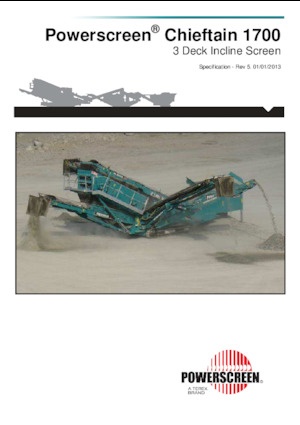 Stații de sortare mobile Powerscreen Chieftain 1700 3 Deck