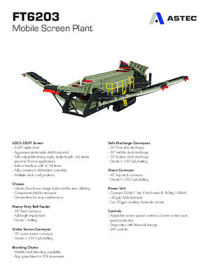 Stații de sortare mobile Astec FT6203CC