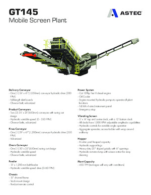 Stații de sortare mobile Astec GT145MF
