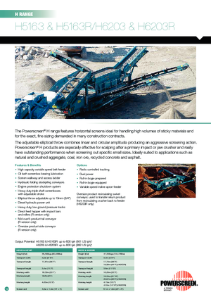 Stații de sortare mobile Powerscreen H 5163