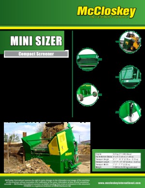 Stații de sortare mobile McCloskey MiniSizer