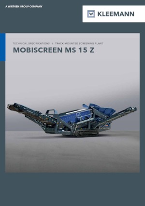 Stații de sortare mobile Kleemann MS 15 Z