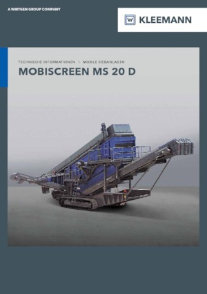Stații de sortare mobile Kleemann MS 20 D