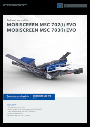 Stații de sortare mobile Kleemann MSC 703i EVO