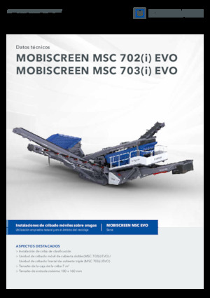 Stații de sortare mobile Kleemann MSC 702i EVO