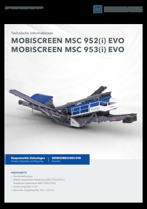 Stații de sortare mobile Kleemann MSC 952i EVO