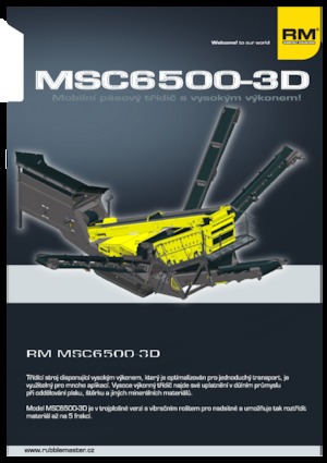 Stații de sortare mobile Rubble Master MSC 6500-3D