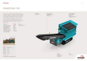 Stații de sortare mobile Powerscreen Powertrak 750