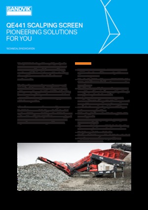 Stații de sortare mobile Sandvik QE441