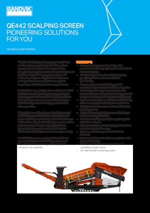 Stații de sortare mobile Sandvik QE442 FFMS