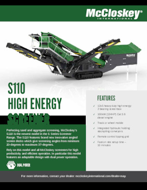 Stații de sortare mobile McCloskey S110