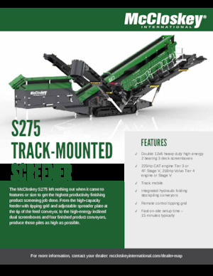 Stații de sortare mobile McCloskey S275