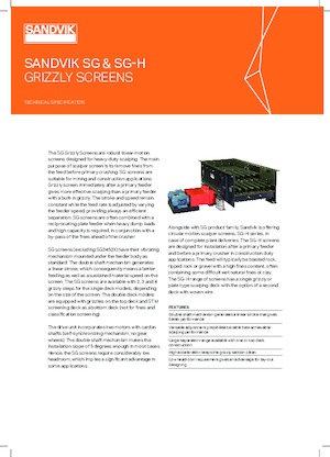 Stații de sortare mobile Sandvik SG1841