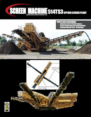 Stații de sortare mobile Screen Machine Industries  Spyder 514TS3
