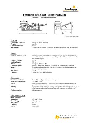 Stații de sortare mobile Backers 2-ha