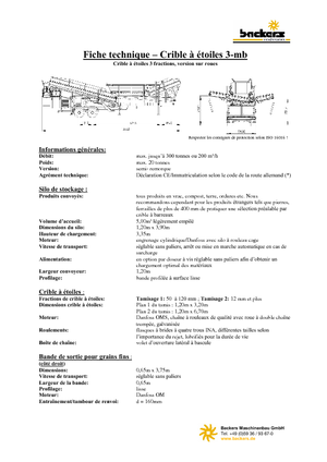 Stații de sortare mobile Backers Sternsieb 3-mb