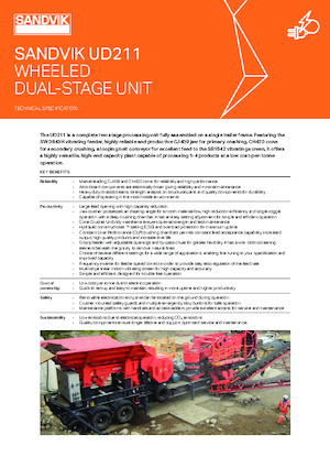 Stații de sortare mobile Sandvik UD211